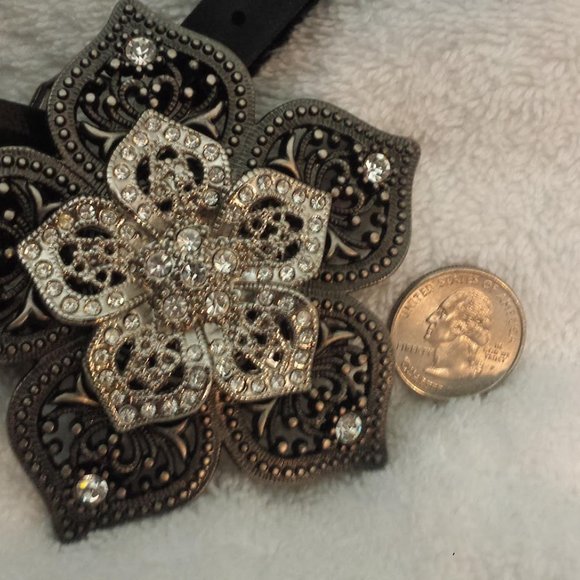 flower floral crystal belt